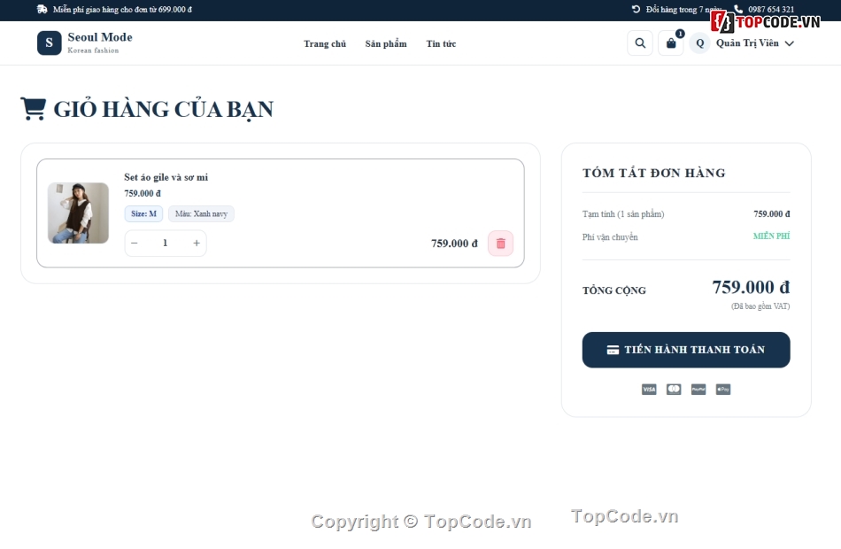 bán quần áo,Website bán quần áo,Web bán áo quần